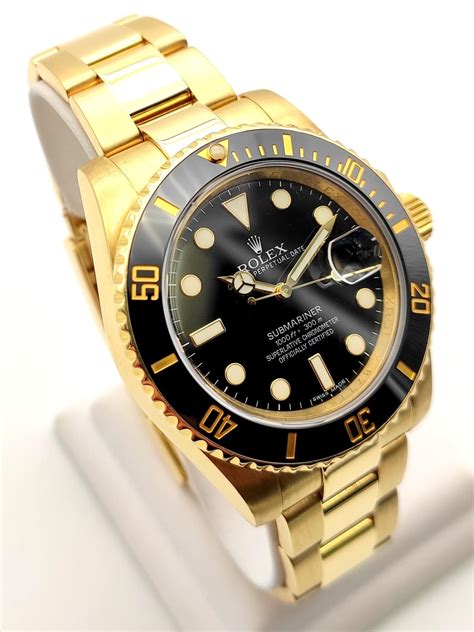 rolex submariner solid gold used|Rolex Submariner all gold price.